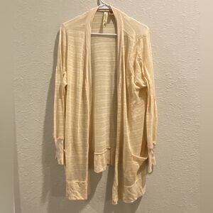 Eyeshadow Cream Knit Cardigan Boho Spring Lightweight